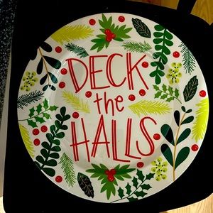Large Christmas Coton colors plate